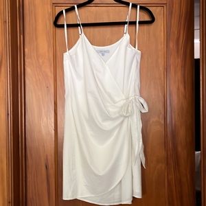 White wrap dress